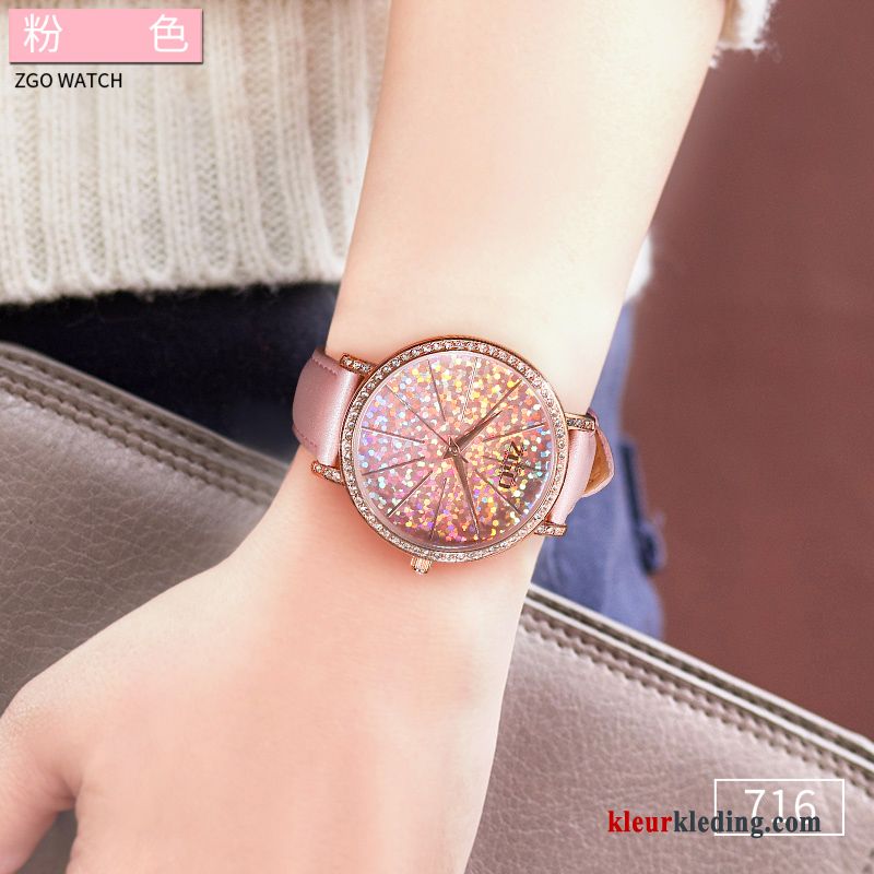 Casual Kleur Dames Eenvoudig Sterrenhemel Waterdicht Mode Horloge