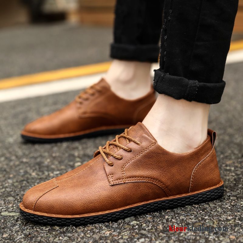 Casual Mannen Voorjaar Trend Schoenen Brits Bedrijf Leren Schoenen Heren