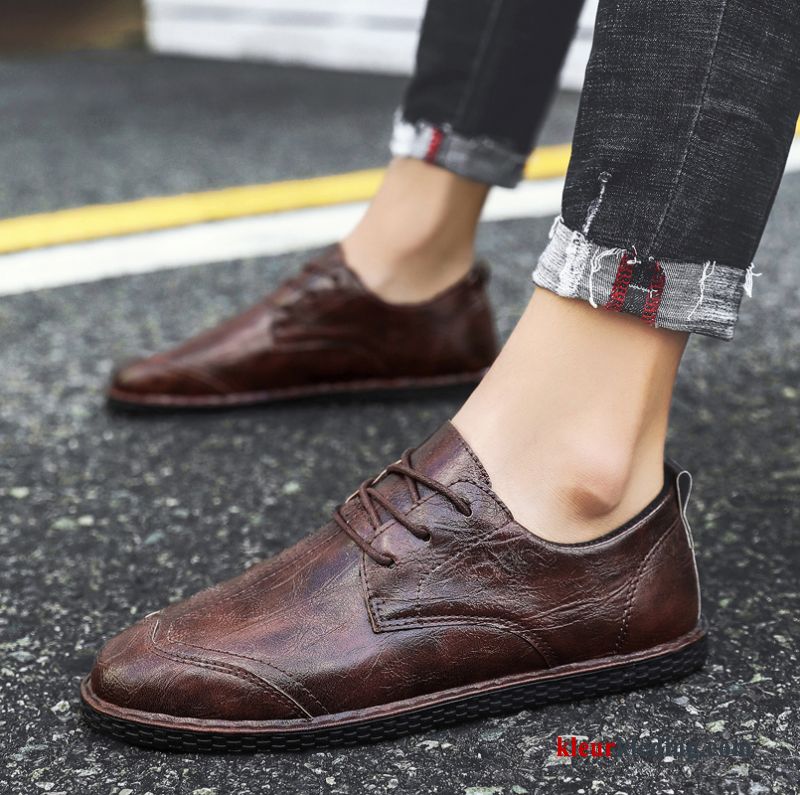 Casual Mannen Voorjaar Trend Schoenen Brits Bedrijf Leren Schoenen Heren