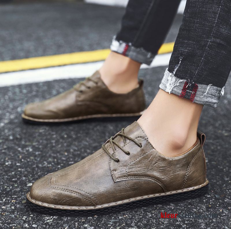 Casual Mannen Voorjaar Trend Schoenen Brits Bedrijf Leren Schoenen Heren