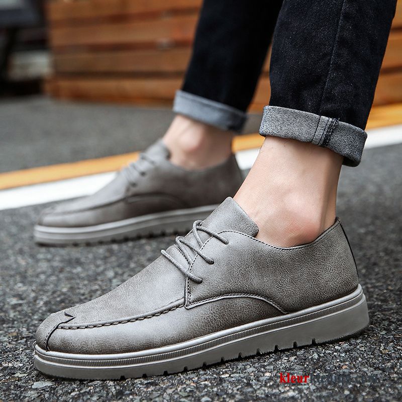 Casual Mannen Voorjaar Trend Schoenen Brits Bedrijf Leren Schoenen Heren