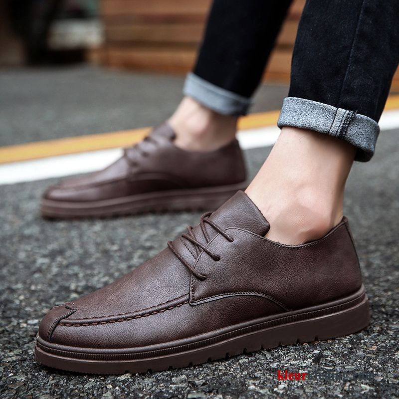 Casual Mannen Voorjaar Trend Schoenen Brits Bedrijf Leren Schoenen Heren