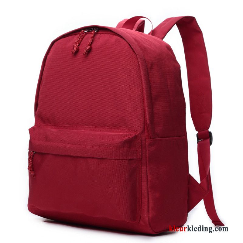 Casual Nieuw Doek Reizen Oxford Schooltas Heren Rugzak Rood