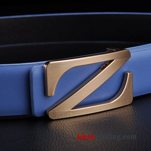 Casual Nieuw Heren Leer Trend Riem Dames Lovers Blauw Wit