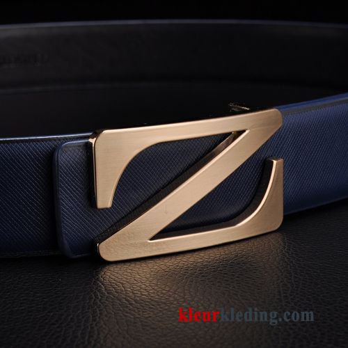 Casual Nieuw Heren Leer Trend Riem Dames Lovers Blauw Wit