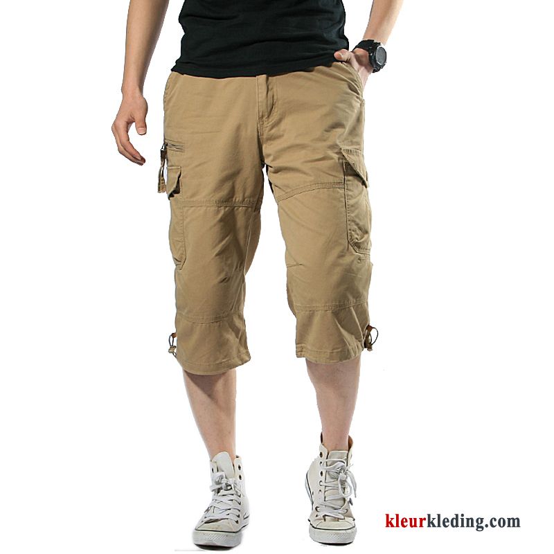 Casual Outdoor Sport Korte Broek Khaki Meer Zakken Heren Dunne