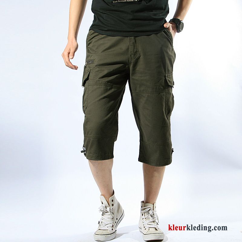 Casual Outdoor Sport Korte Broek Khaki Meer Zakken Heren Dunne