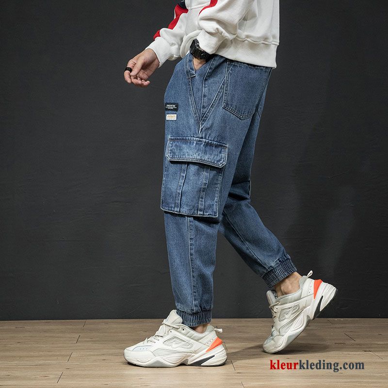 Casual Trend Trendy Merk Herfst Denim Spijkerbroek Jeans Blauw Heren