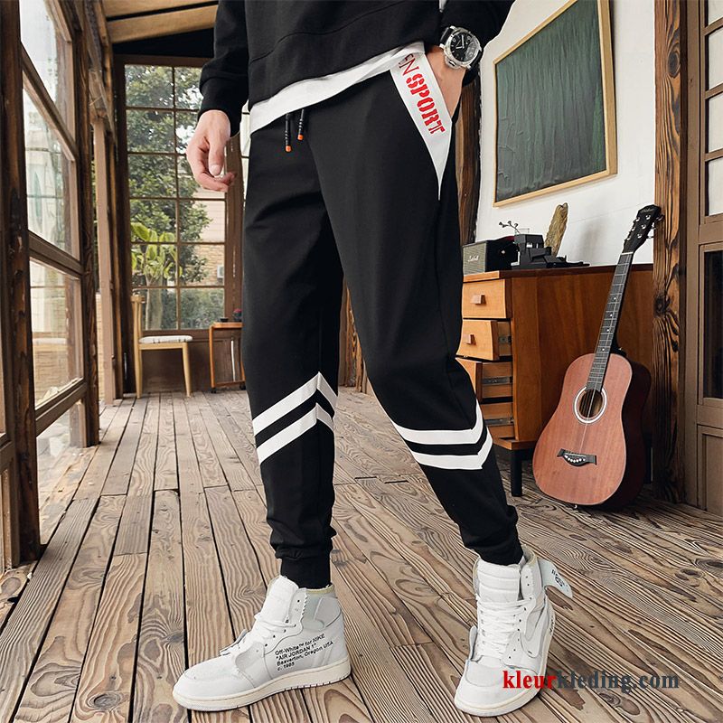 Casual Zwart Cargo Broek Losse Trend Sport Nieuw Heren