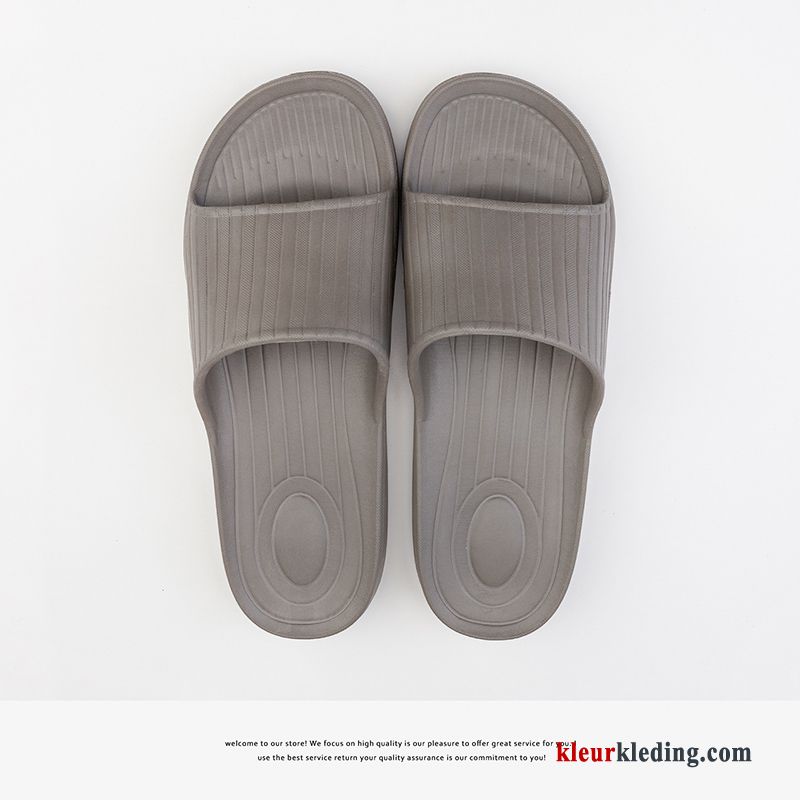 Dames Antislip Zachte Zolen Zomer Lovers Slippers Badkamer Mannen Pantoffels Kaki