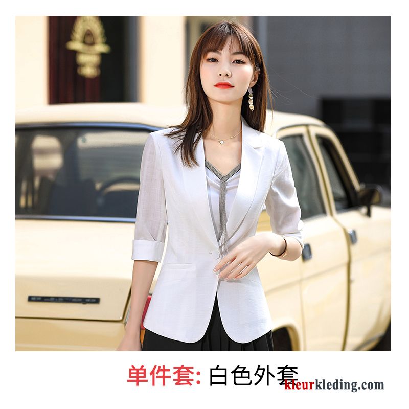 Dames Blazer Elegante Slim Fit Mini Rood Vrouw Kort Mode Pak