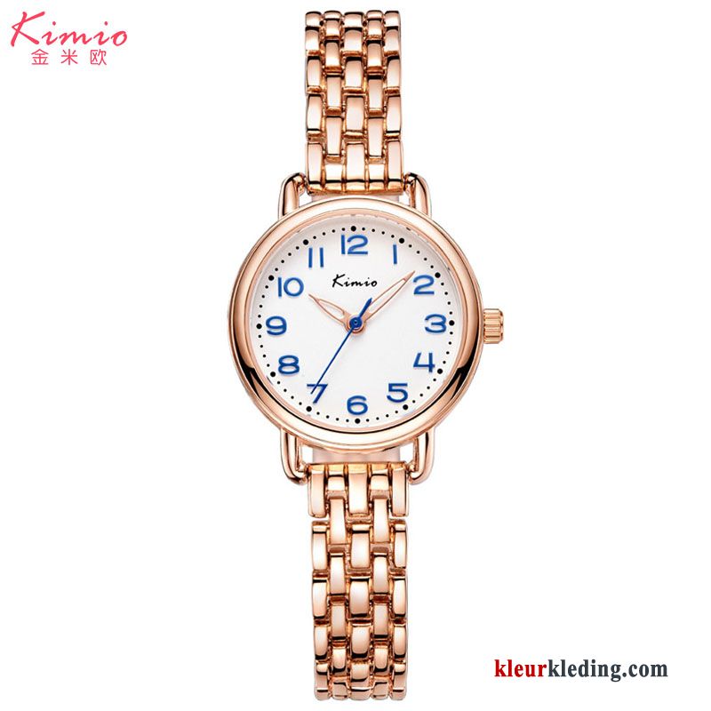 Dames Casual Student Quartz Horloge Kant Mode Schattig Trend Eenvoudig Wit Zilver