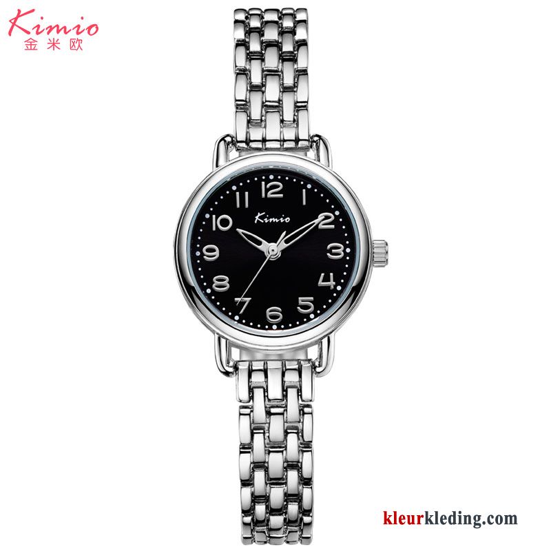 Dames Casual Student Quartz Horloge Kant Mode Schattig Trend Eenvoudig Wit Zilver