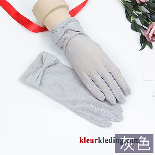 Dames Elastiek Zomer Handschoen Korte Autorijden Outdoor Herfst Wit