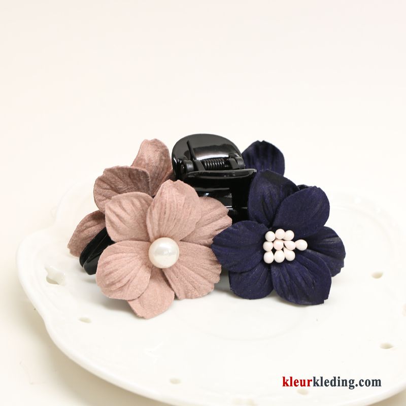 Dames Geruit Klem Hoofdtooi Haarschijf Haarspeld Bloemen Kleur Accessoires