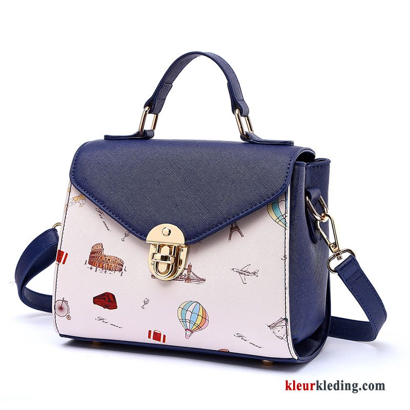 Dames Handtas Herfst Trend Alle Wedstrijden Mode Mini Messenger Tas Nieuw Winter Blauw