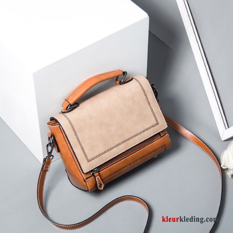 Dames Handtas Licht Alle Wedstrijden Herfst Tas Trend Mini Mode Messenger Tas Bruine