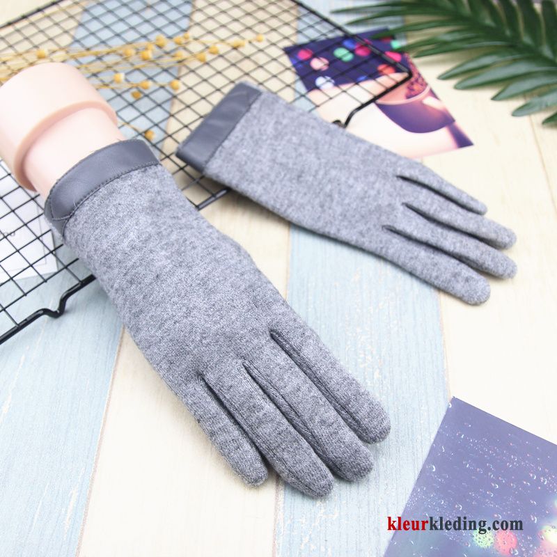 Dames Herfst Dun Student Winter Blijf Warm Schattig Touchscreen Handschoen