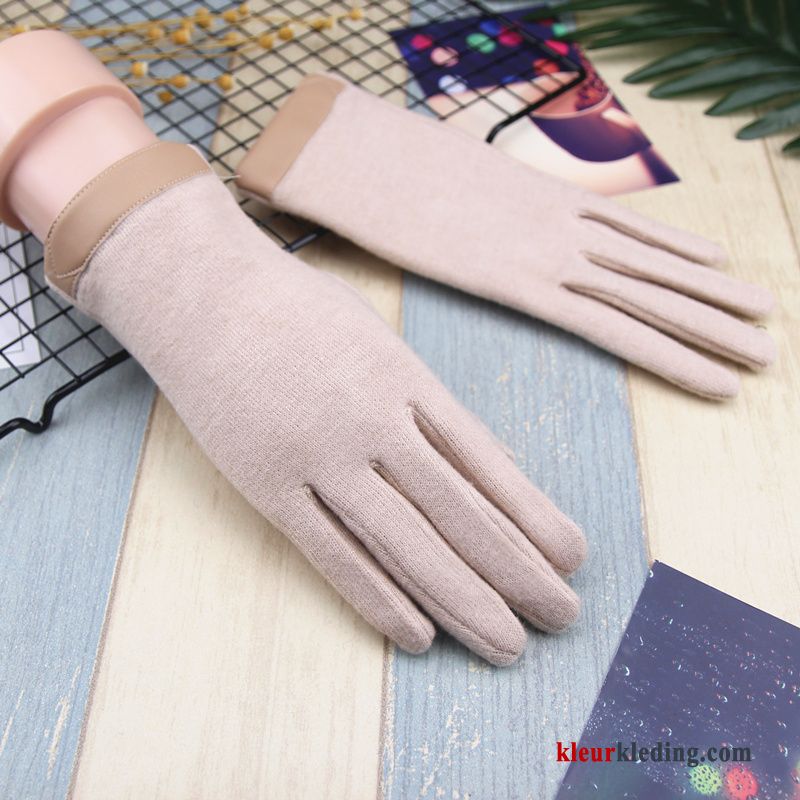 Dames Herfst Dun Student Winter Blijf Warm Schattig Touchscreen Handschoen