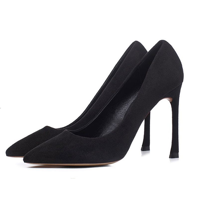 Dames Hoge Hakken Dunne Schoenen Werk Pumps Voorjaar Sexy Herfst Elegante Blauw Zwart