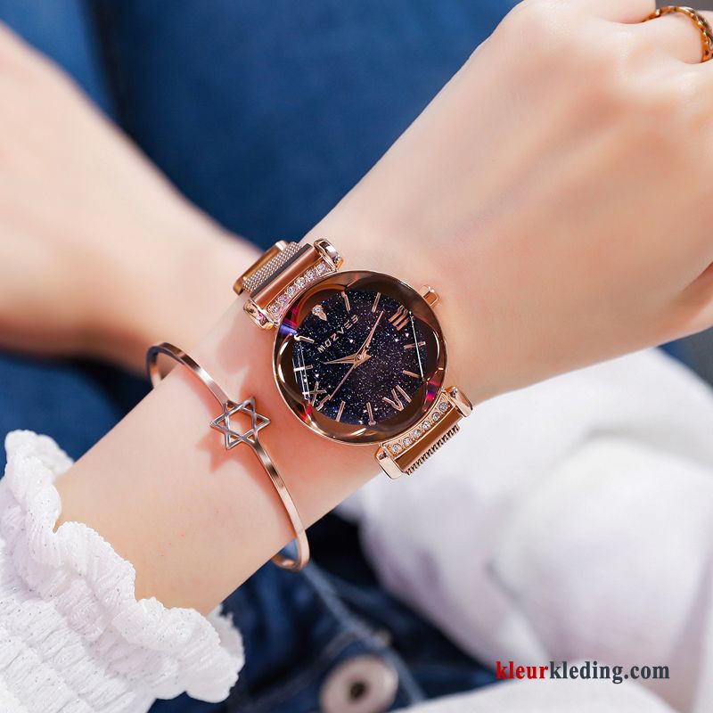 Dames Horloge Mesh Trend Waterdicht Purper Eenvoudig Mode Student 2019 Rood
