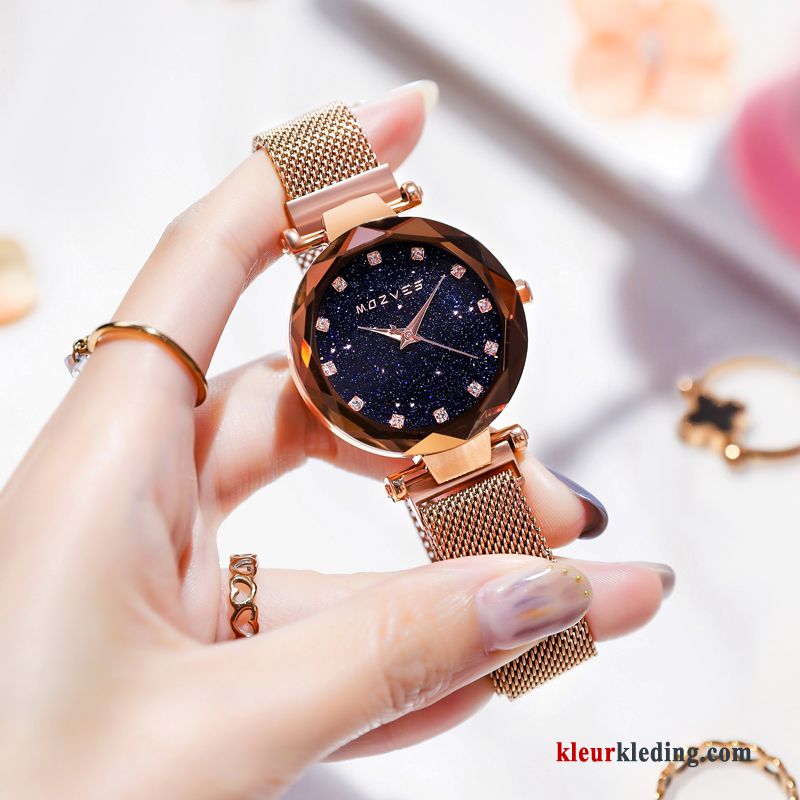 Dames Horloge Mesh Trend Waterdicht Purper Eenvoudig Mode Student 2019 Rood