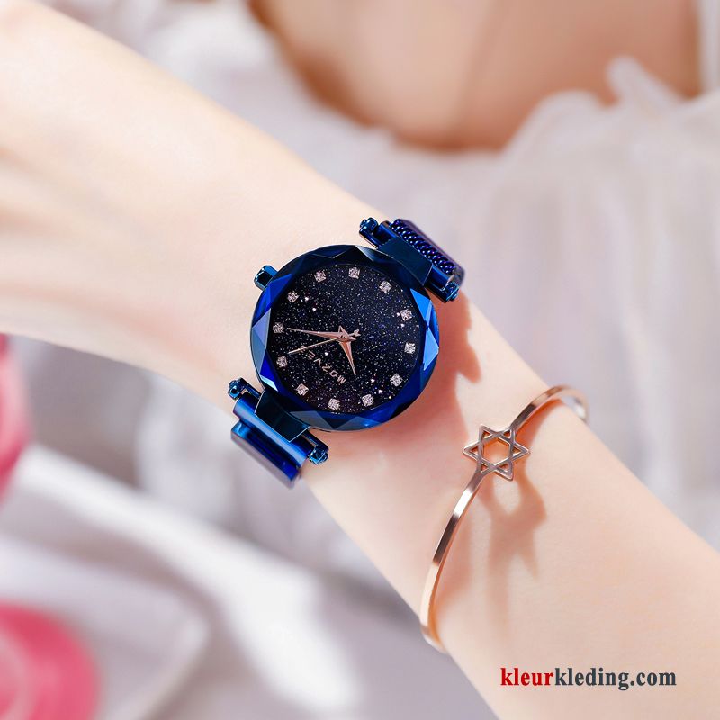 Dames Horloge Mesh Trend Waterdicht Purper Eenvoudig Mode Student 2019 Rood