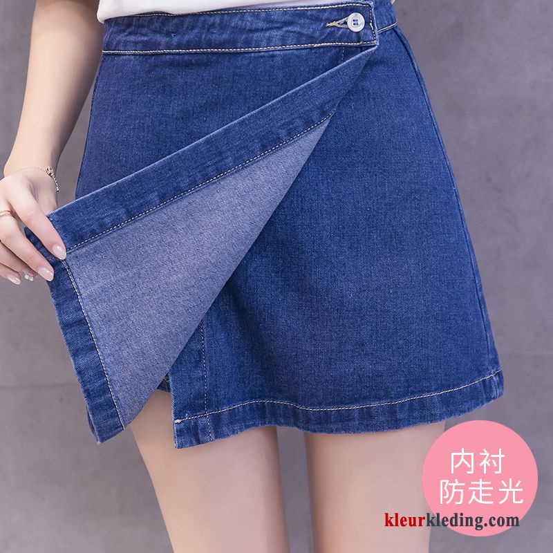 Dames Korte Rokjes 2018 Nieuw Wit Zomer Hoge Taille Denim Lang