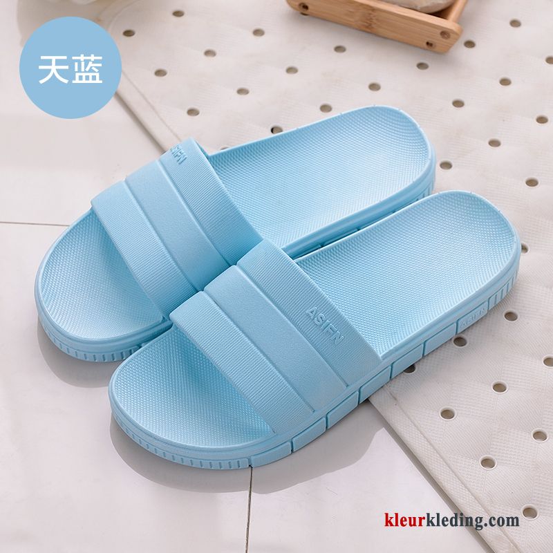 Dames Lovers Vrouwen Zachte Zolen Pantoffels Mannen Slippers Zomer Antislip Marineblauw