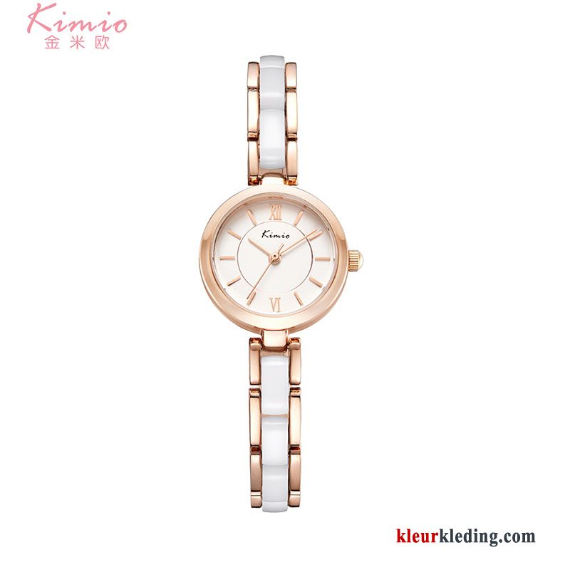 Dames Meisje Trend Student Armbanden Horloge Casual Mode Nieuw Gouden