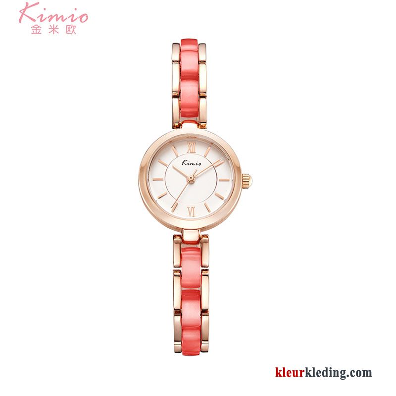 Dames Meisje Trend Student Armbanden Horloge Casual Mode Nieuw Gouden