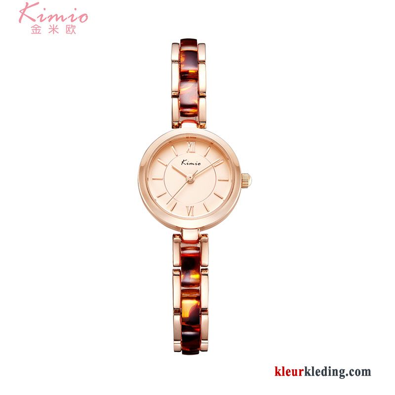 Dames Meisje Trend Student Armbanden Horloge Casual Mode Nieuw Gouden