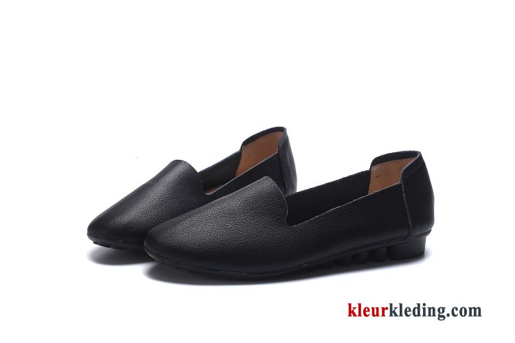 Dames Mocassins Leer Zachte Zolen Pumps Echt Leer Schoenen Casual Vrouwen Platte Zool