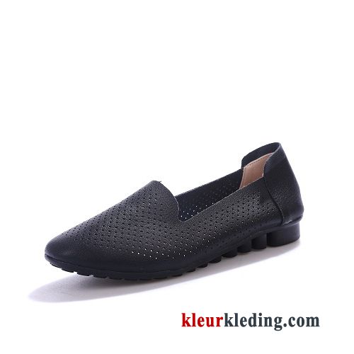 Dames Mocassins Leer Zachte Zolen Pumps Echt Leer Schoenen Casual Vrouwen Platte Zool