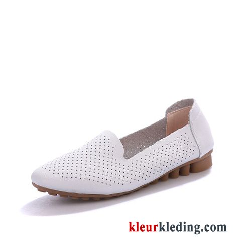 Dames Mocassins Leer Zachte Zolen Pumps Echt Leer Schoenen Casual Vrouwen Platte Zool