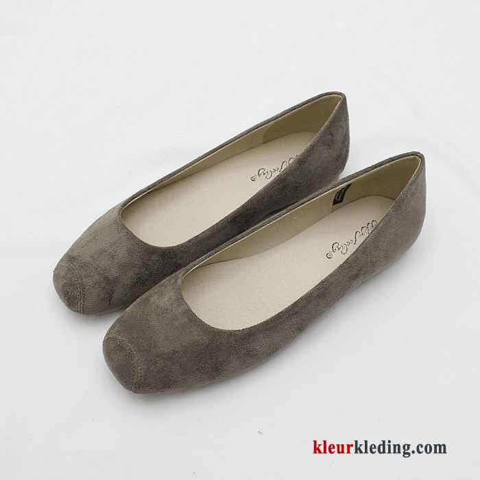 Dames Mocassins Zachte Pumps Schoenen Plat Herfst Ronde Kop Zuiver Comfortabele