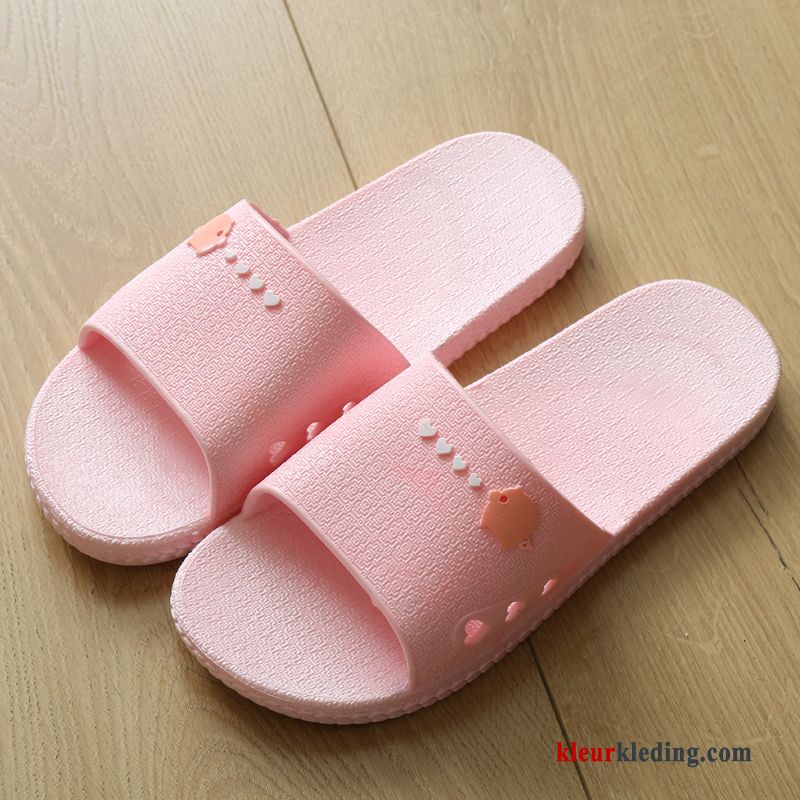 Dames Mooie Zomer Pantoffels Badkamer Plateauzool Mannen Antislip Slippers Groen