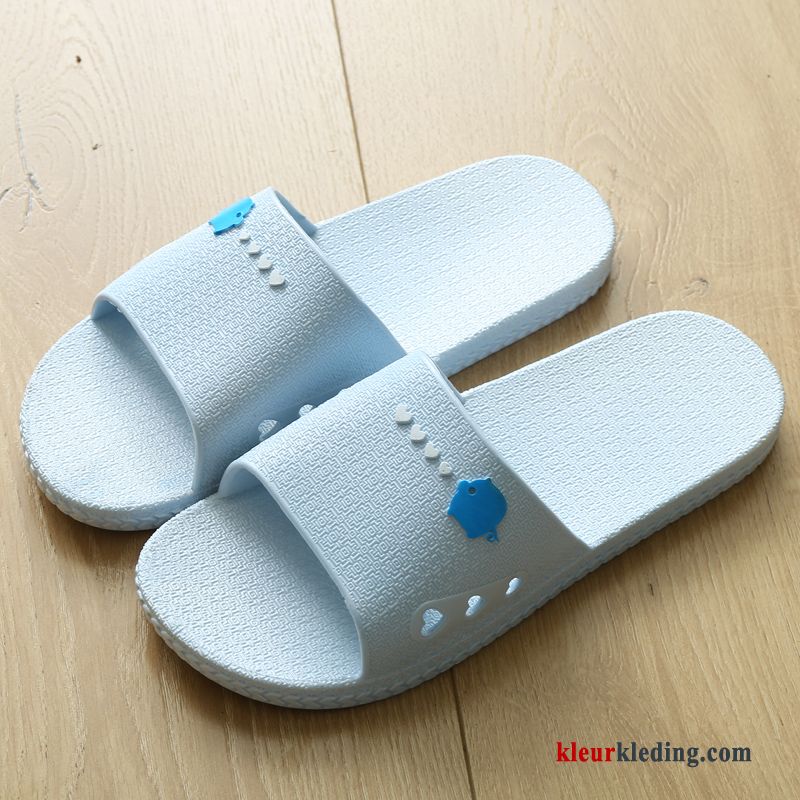 Dames Mooie Zomer Pantoffels Badkamer Plateauzool Mannen Antislip Slippers Groen