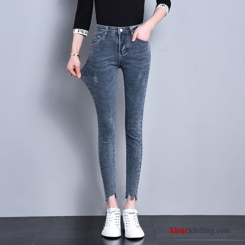 Dames Nieuw Mini Hoge Taille Skinny Spijkerbroek Jeans Dunne Onregelmatig