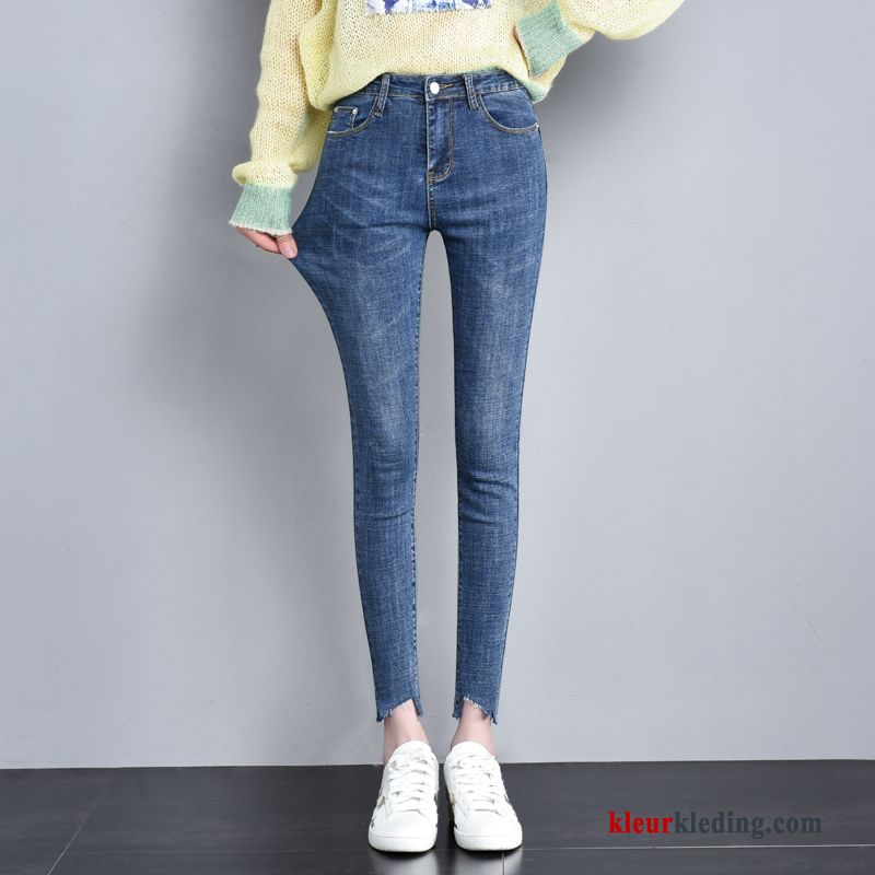 Dames Nieuw Mini Hoge Taille Skinny Spijkerbroek Jeans Dunne Onregelmatig