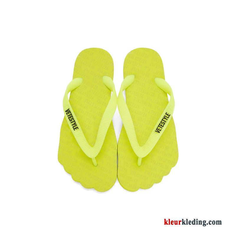 Dames Pantoffels Slipper Bovenkleding Zomer Trend Vrouwen Fluo Rood Groen