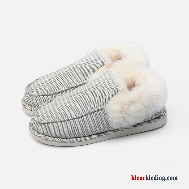 Dames Pantoffels Vrouwen Plateauzool Winter Warm Slippers Antislip Mannen Lovers Rood