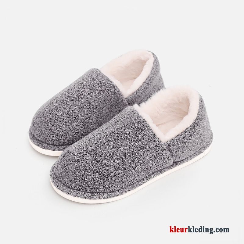 Dames Pantoffels Vrouwen Plateauzool Winter Warm Slippers Antislip Mannen Lovers Rood