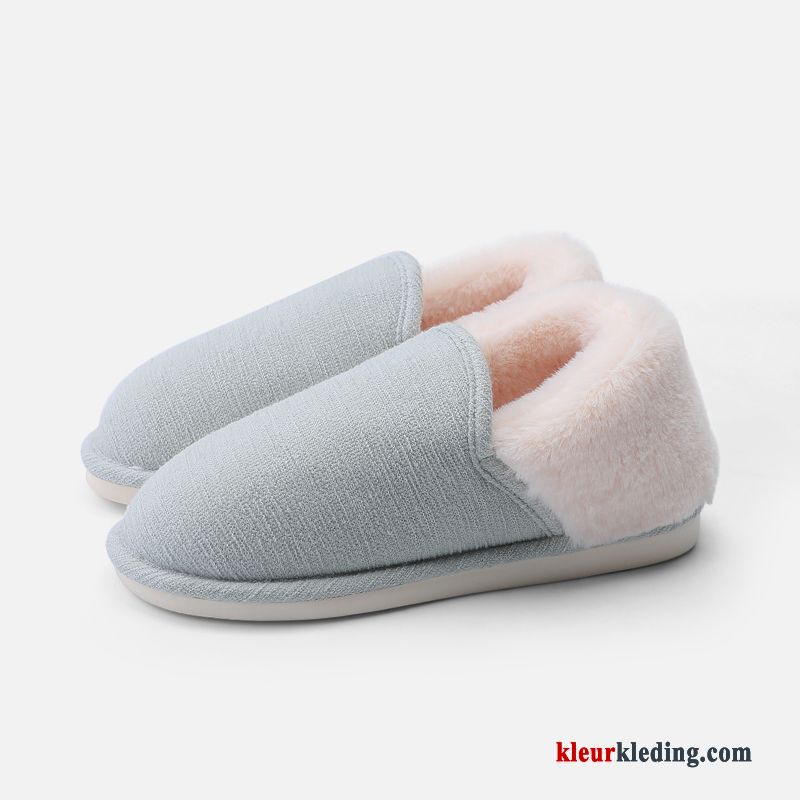 Dames Pantoffels Vrouwen Plateauzool Winter Warm Slippers Antislip Mannen Lovers Rood