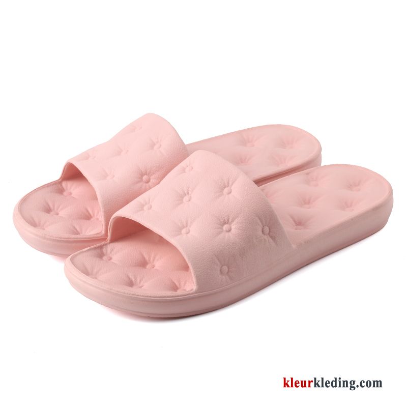 Dames Pantoffels Zomer Antislip Lovers Slippers Zachte Zolen Vrouwen Mannen Binnen Roze