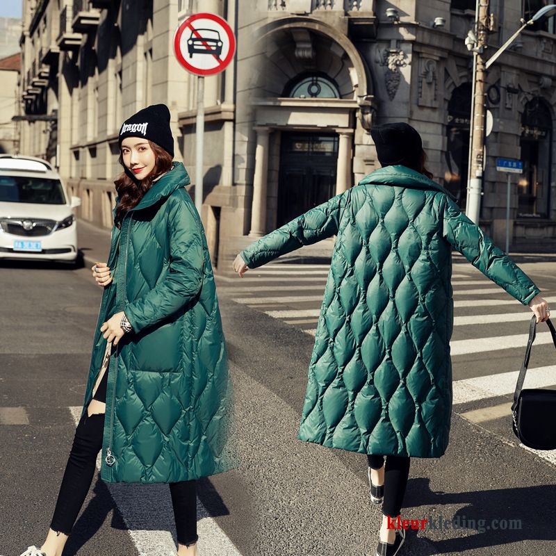 Dames Persoonlijk Lang Mode Donsjack Comfortabele Winter Trend Elegante