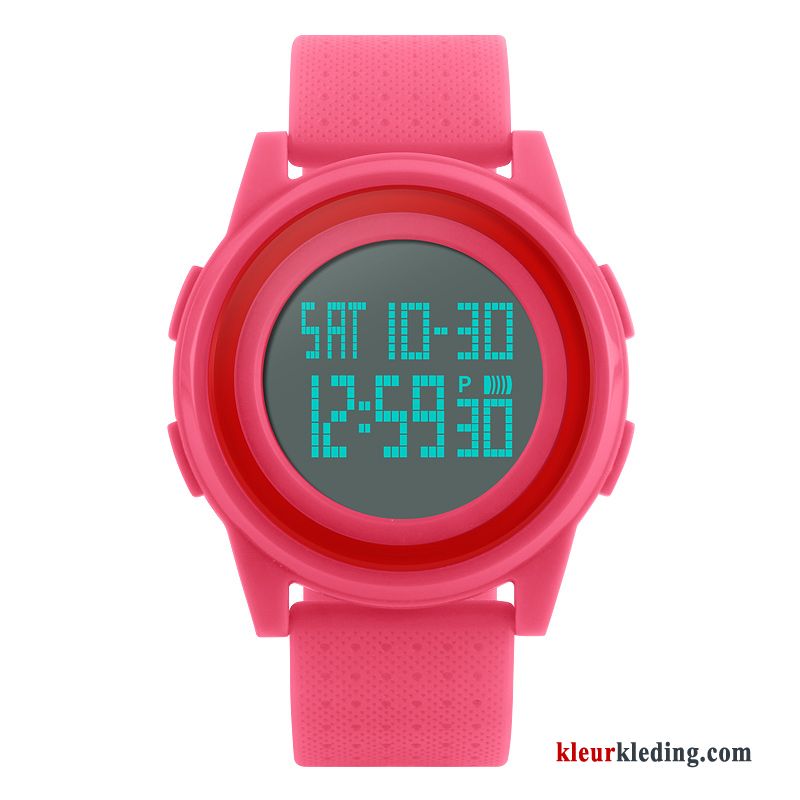 Dames Persoonlijkheid Horloge Waterdicht Student Heren Led Zwart