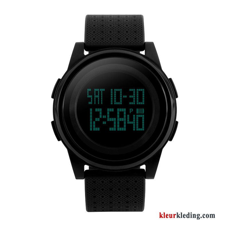 Dames Persoonlijkheid Horloge Waterdicht Student Heren Led Zwart