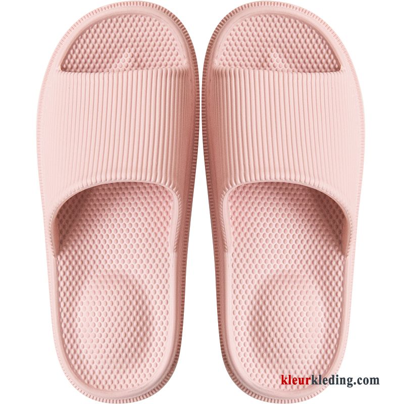 Dames Plateauzool Antislip Zomer Slippers Badkamer Binnen Pantoffels Massage Geel