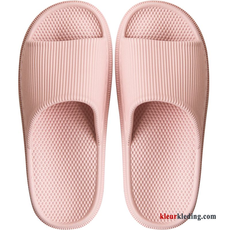 Dames Plateauzool Antislip Zomer Slippers Badkamer Binnen Pantoffels Massage Geel